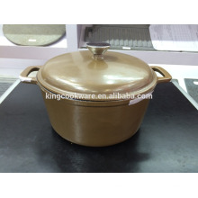 Copper Color Cast Iron Enamel Casserole